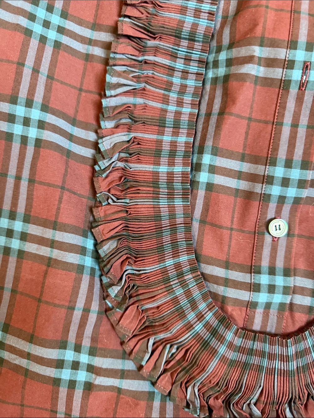 Burberry Plaid Print Mini Dress Size 2 - Picture 3 of 4